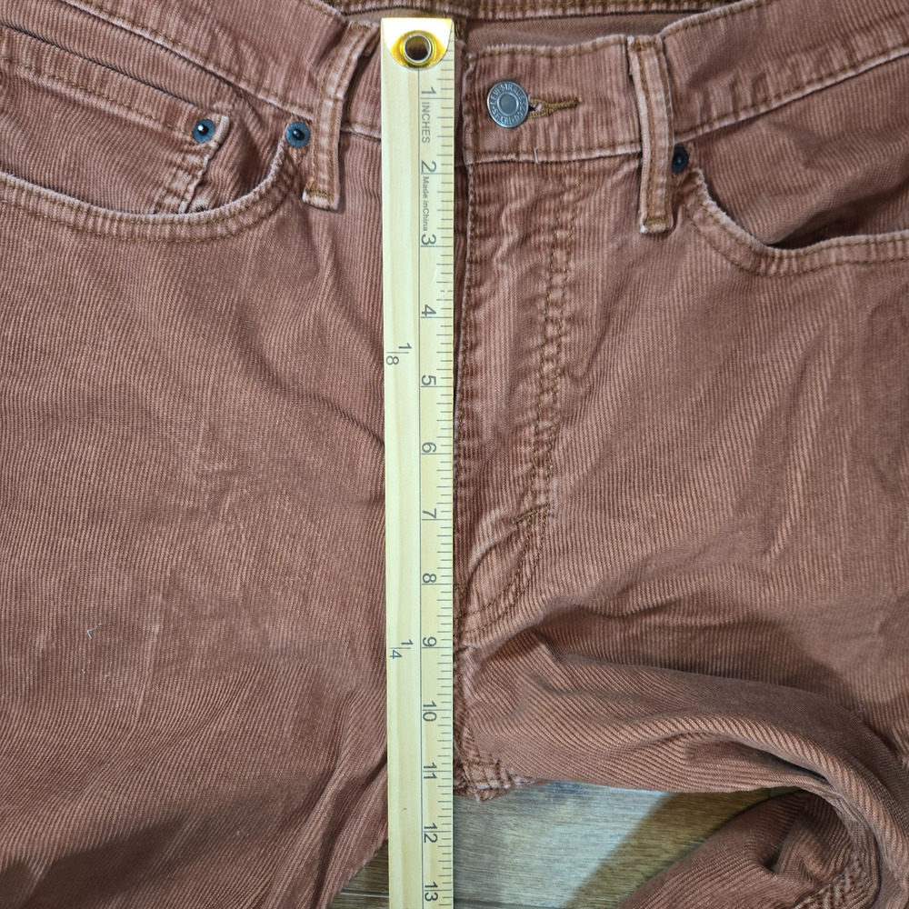 Levis 514 Corduroy Pants 36x30 Rust Brown Straight Fit Stretch Fall Workwear - Picture 6 of 14